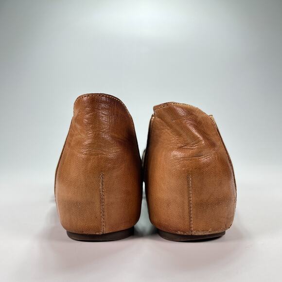 Chocolat Blu Vivienne Brown Leather Slip On Woven Strap Sandals Women's Sz 6 - Picture 5 of 10